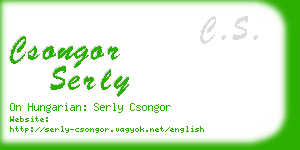 csongor serly business card